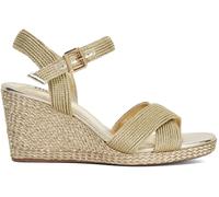 Dune London Dune London Gold/Red Lope Cross Over Strap Sandals