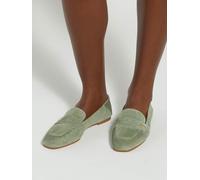Dune London Dune London Green Leather Glances Suede Loafers Green EU 36 (UK 3)