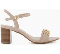 Dune London Dune London Pink Jessie Branded Buckle Heeled Sandals