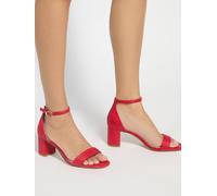 Dune London Dune London Red Wide Fit Melins Heeled Sandals