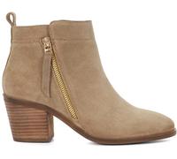 Dune London Dune London Tan Wide Fit Paicing Side Zip Ankle Boots