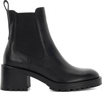 Dune London Women's Positivity Ankle Heeled Boot Cuir noir 5 (38) Female