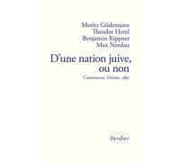 D'une nation juive, ou non Controverse, Vienne, 1897 - Moritz Güdemann - Verdier - broché - Essai