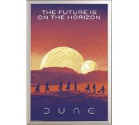 Dune - Poster - The Future is on the Horizon + cadre amovible, Shinsuke® Maxi aluminium argenté, vitre acrylique