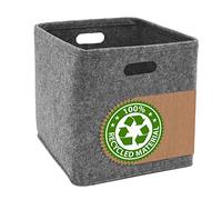 DuneDesign 100% Feutre Recyclé : Cube de Rangement 33x33x33 - Compatible avec Ikea Kallax - Storage Cubes Étagère - Boîte de Rangement pour Bureau - Casier de Rangement pour Jouets