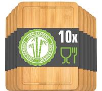 DuneDesign Lot de 10 : Petite Planche a Decouper - 22x15 Planche Aperitif Bois - Planche Petit Dejeuner Petite Planche de Bois - Planche a Charcuterie Apero - Planche à Découper Bambou Planche Bois