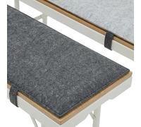 DuneDesign Lot de 2 Coussins Banc Brasserie en Feutre 170x23cm - Réversible Bicolore - Assise Pliable 10mm Épaisseur - Housse Siège Extérieur Jardin Pub Fête Oktoberfest Confort Terrasse Jardin Salon