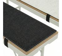 DuneDesign Lot de 2 Coussins Banc Brasserie en Feutre 220x25cm - Réversible Bicolore - Assise Pliable 8mm Épaisseur - Housse Siège Extérieur Jardin Pub Fête Oktoberfest Confort Terrasse Jardin Salon