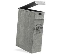 DuneDesign 20 cm Étroit : Panier à Linge avec Couvercle - 50L Cadre Stable - 20x40x60 Panier Linge Sale - Bac de Rangement Corbeille a Linge Panier Rangement Buanderie Paniere Linge Meuble Rangement