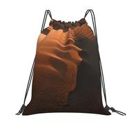 Dunes De Sable Homme Femme Sac À Cordon Résistant Sac À Dos À Cordon Réglable Gym Sack Pour Voyage Vacances Gymnastique