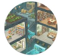 Dungeon Apocalypse Puzzles 1000 Pieces Cadeau Unique bâtiment Jeu Éduchatif Challenge Toy À De Qualité Supérieure Peinture Art pour Adultes Et Enfants 1000pcs (67.5x67.5cm)