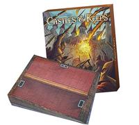 DUNGEON CRAFT: Castles & Keeps Jeu de société, plus de 1000 carreaux de terrain de jeu de rôle fantastique pour cartes de bataille, effaçables à sec/humide double face - Compatible D&D