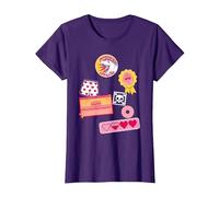 Dungeon Crawler Carl Colorful Sticker Collage LitRPG Book T-Shirt, Femme, Violet, S