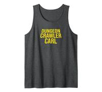 Dungeon Crawler Carl Yellow Text Logo LitRPG Series Book Débardeur, Homme, Chiné Foncé, XL