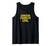 Dungeon Crawler Carl Yellow Text Logo LitRPG Series Book Débardeur, Homme, Noir, XL