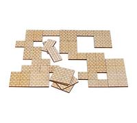 Dungeon Lot de 24 dalles de sol carrées en pierre découpées au laser D&D avec grille de 2,5 cm Idéal pour les donjons et dragons, Pathfinder et autres