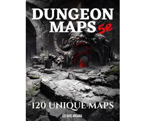 Dungeon Maps 5e: 120 Maps for Game Master to Plan & Customize Encounters | 5th Edition Tabletop Role Playing Game Blank Maps | Craft Adventures in ... Temples and other Fantasy TTRPG Locations.