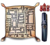 Dungeon Piste De Dés Avec Carte,Plateau Jeu De Dés + Ensemble De Dés,Dés Polyédriques,Donjons Et Dragons,D&d,Dungeons And Dragons,Dungeon Master,Dnd,Rpg,Jeux De Rôle.