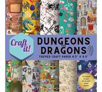 Dungeons and Dragons themed craft paper: Fantasy RPG Scrapbook Paper Pad - 8.5 x 8.5 Inches | D&D-Inspired Designs with Dragons, Magic, Taverns & Battle | Double-Sided Craft Paper