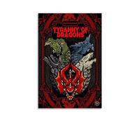 Dungeons and Dragons Tyranny of The Dragon Poster Peinture décorative sur toile Art mural pour salon, chambre à coucher, art mural, impression d'image moderne, décoration de salle familiale, 40 x 60