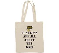 Dungeons are all about the loot Sac fourre-tout en coton naturel Blanc