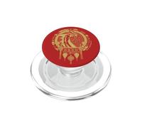 Dungeons & Dragons 50th Anniversary Gold Dragon Circle Logo PopSockets PopGrip pour MagSafe