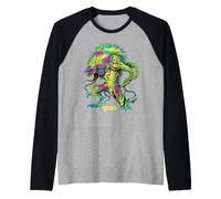 Dungeons & Dragons Demon Lord Demogorgon Psychedelic Neon Manche Raglan