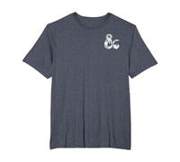 Dungeons & Dragons Dragon Ampersand Pocket Logo T-Shirt, Homme Grandes Tailles, Bleu Chiné, 5X Tall