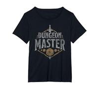 Dungeons & Dragons Dungeon Master T-Shirt, Femme Grandes Tailles, Noir, 4X