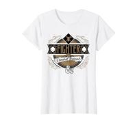 Dungeons & Dragons Fighter Combat Trained T-Shirt, Femme, Blanc, XS