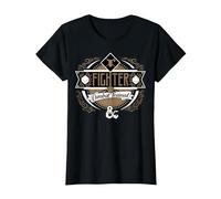 Dungeons & Dragons Fighter Combat Trained T-Shirt, Femme, Noir, L