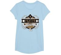 Dungeons & Dragons Fighter Combat Trained T-Shirt, Fille, Bleu Céleste, S