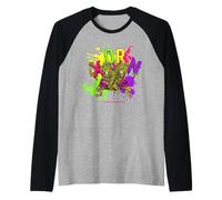 Dungeons & Dragons Neon Ooze Colored Xorn Splattered Paint Manche Raglan