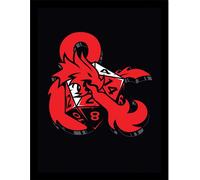 Dungeons & Dragons - Poster encadré "Ampersand With Dice" PM10087 (40 cm x 30 cm) (Noir)