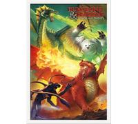 Dungeons & Dragons - Poster - Honor among Thieves - Monsters + cadre amovible, Shinsuke® Maxi MDF blanc, vitre acrylique