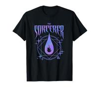 Dungeons & Dragons The Sorcerer Neon Flame Emblem Logo T-Shirt