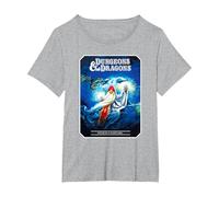 Dungeons & Dragons Vintage Advanced Player's Handbook T-Shirt, Femme Grandes Tailles, Gris Chiné, 6X