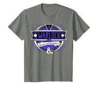 Dungeons & Dragons Warlock Sworn and Beholden Logo T-Shirt, Enfant, Vert Kaki chiné, 10 Ans