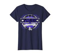 Dungeons & Dragons Warlock Sworn and Beholden Logo T-Shirt, Femme, Bleu Marine, L