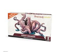 Dungeons & Lasers Figurine miniature géante de Kraken - Grand modèle de 130 mm de haut avec base scénique pour une utilisation avec les jeux de RPG compatibles DND et 5E - Non peinte et démontée