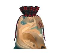 Dunhuang Mystery Sacs cadeaux de Noël avec cordon de serrage, pochettes rustiques en lin avec étiquettes pour cadeaux de fête de mariage