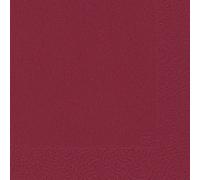 Duni 104045 Serviettes de table 3 plis uni bordeaux, 33 x 33 cm, 20 pièces