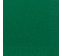 Duni 104048 Serviettes Cocktail 3 plis Tissue Uni vert foncé, 24 x 24 cm, 20 pièces