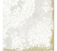 Duni Lot de 50 serviettes 4 plis pliage 1/4 40 x 40 cm royal White, classique