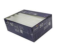 Duni Bougies De Fête Blanches 25Cm, 50 Pièces
