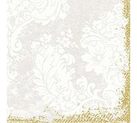 Duni Chiffon de cellules Lot de 50 serviettes 3 plis pliage 1/4 33 x 33 cm ROYAL WHITE,