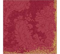 Duni Dunilin Royal Bordeaux Lot de 45 serviettes en papier pliées en 1/4 Bordeaux 40 x 40 cm