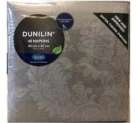 Duni Dunilin Royal Granit Grey Lot de 45 serviettes de table pliées en 1/4 40 x 40 cm Gris roi