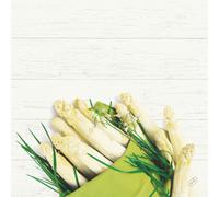 DUNI Dunisoft Serviettes Blanc Asparagus 40x40 cm Lot 60