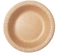 Duni Ecoecho 192376 Lot de 20 assiettes creuses en carton bio avec revêtement marron Diamètre env. 19 cm Capacité 50 cl